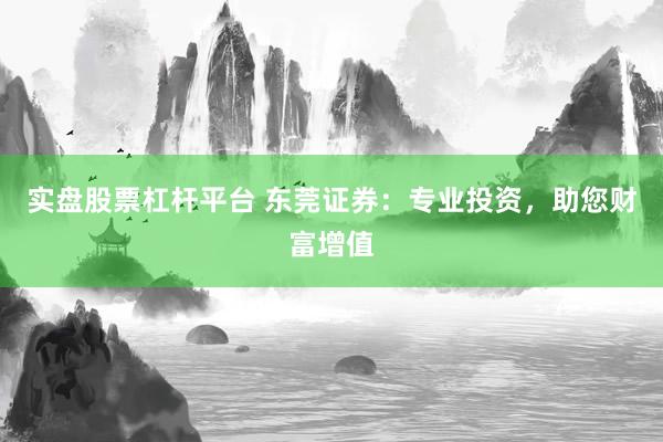 实盘股票杠杆平台 东莞证券：专业投资，助您财富增值