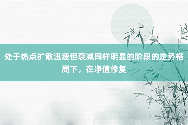 处于热点扩散迅速但衰减同样明显的阶段的走势格局下，在净值修复