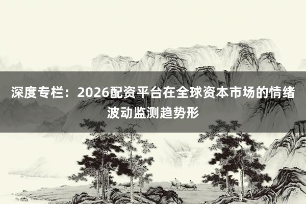 深度专栏:2026配资平台在全球资本市场的情绪波动监测趋势形