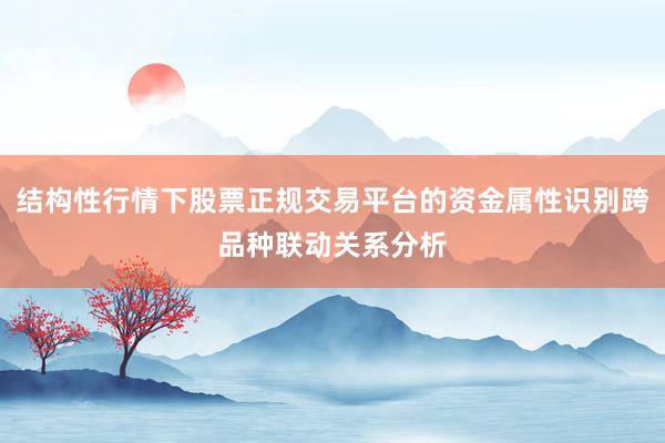 结构性行情下股票正规交易平台的资金属性识别跨品种联动关系分析