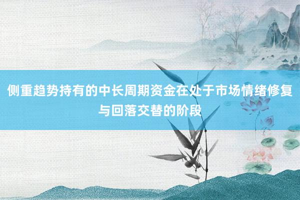 侧重趋势持有的中长周期资金在处于市场情绪修复与回落交替的阶段